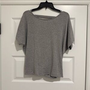 Alya Heather Gray Relaxed Short Sleeve Tee